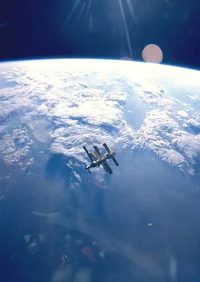 ОС Мир, фото с борта Атлантиса (STS-71) июль1995.webp