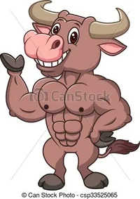 smiling-bull-mascot-presenting-clip-art-vector_csp33525065.webp