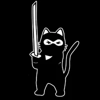 6-5cm-12-6cm-Cartoon-Cute-Ninja-Cat-Katana-Sword-Decal-Vinyl-Car-Sticker-Black-Silver.webp