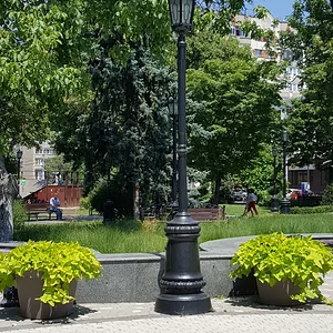 День, парк, фонарь, библиотека
