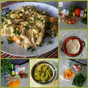 Равиоли с тыквой и ветчиной